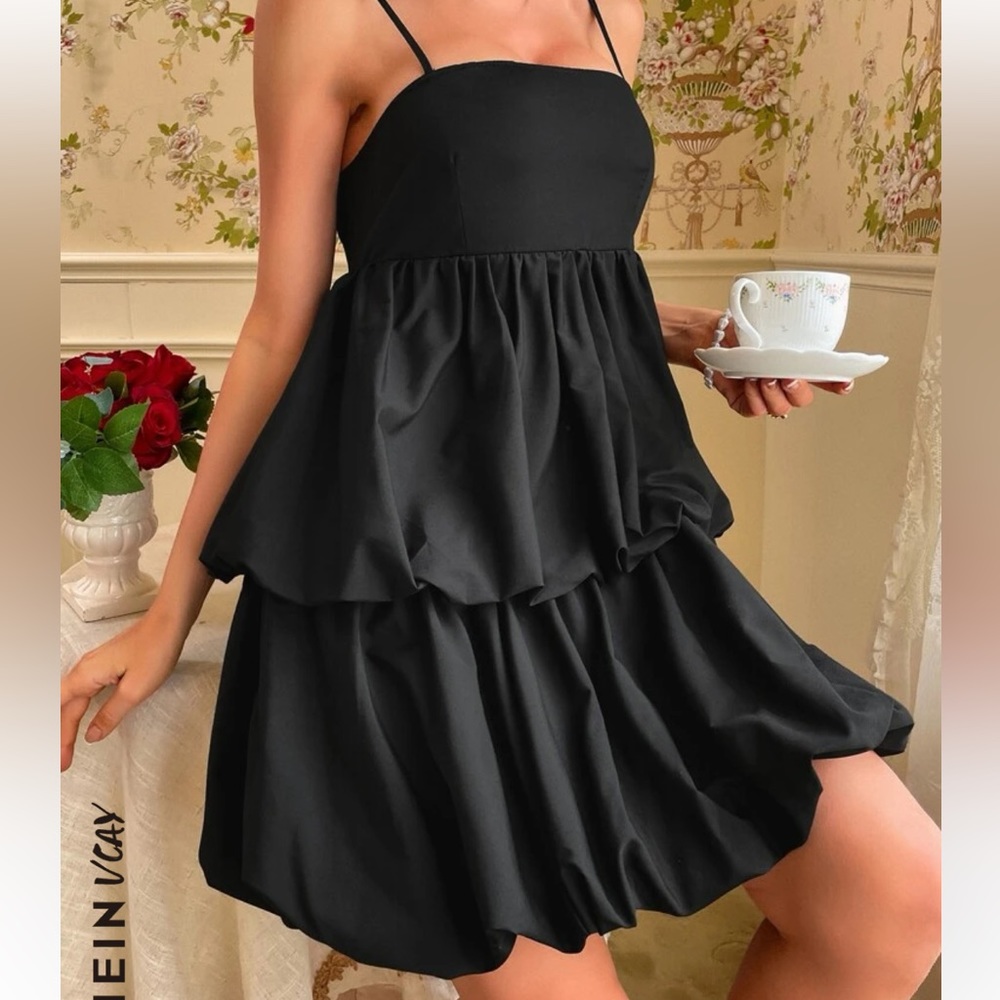 Black bubble dress